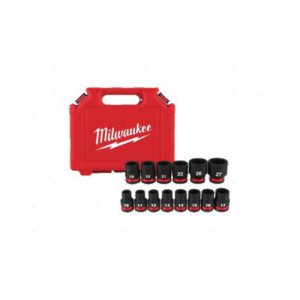 IMPACT SOCKET 1/2IN DRIVE MM STD SET 14PC MIL