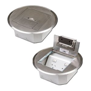 FLOORBOX ROUND SS 2POWER 3 DATA VYNCO