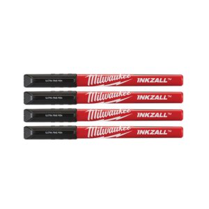 INKZALL ULTRA FINE POINT PENS 4PK BLACK