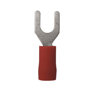FORK TERMINAL INS 0.5-1.5 4MM RED PK100 ALCO
