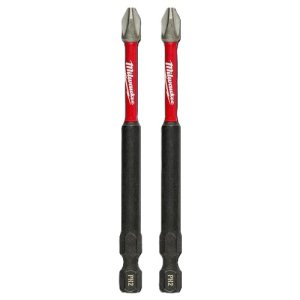 POWER BIT PHILLIPS #2 89MM (3-1/2IN) 2PK SHOCKWAVE