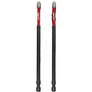 POWER BIT PHILLIPS #2 150MM (6IN) 2PK SHOCKWAVE