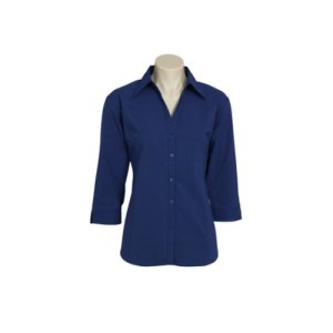 SHIRT LADIES 3/4 SLEEVE ROYAL 6 LB7300 METRO