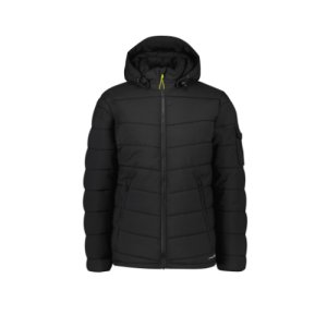 JACKET UNISEX HOODED PUFFER BLK M SYZMIK