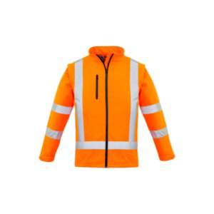 JACKET WOMENS HI VIS RAIL X BACK SOFTSHELL ORA 2XL SYZMIK