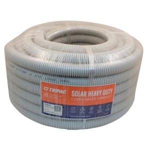 CONDUIT CORRUGATED SOLAR GREY 32MMX25M TRIPAC