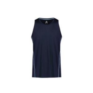 SINGLET MENS BALANCE NVY/SKY L BIZ COLLECTION