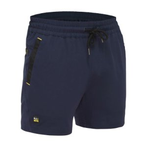 SHORT FLX 4-WAY STRETCH ELASTIC WAIST NAVY R117 BISLEY