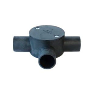 JUNCTION BOX 3WAY LSZH BLACK 25MM EVCCO