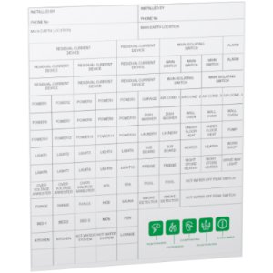 LABEL SHEET CIRCUIT ID RESI9 SCHNEIDER