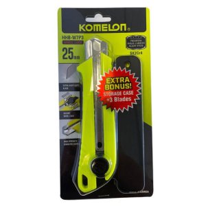 KNIFE SNAP-OFF WHEEL LOCK WITH 3 BLADES CASE HI-VIZ 25MM