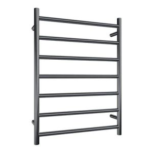 TOWEL RAIL ROUND LADDER 7 BAR GUNMETAL 800X600 EVOKE