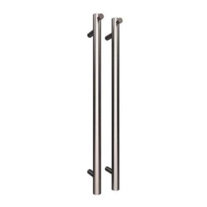 TOWEL RAIL VERTICAL HEATED BR NICKEL 1100MM POLO