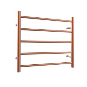 TOWEL RAIL ROUND LADDER 5 BAR BRUSHED COPPER 530X600 EVOKE