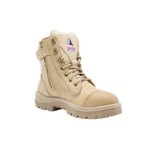 BOOT LACE-UP ZIP PR SAND 13 150MM STEEL BLUE