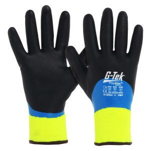 GLOVE G-TEK POLYKOR 9 DUAL COAT CUT C BLUE/YLW PIP