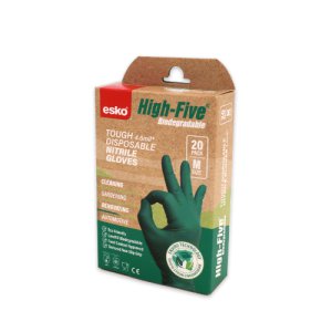 GLOVE BIODEGRADABLE DISPOSABLE 20PK GRN L HIGH-FIVE