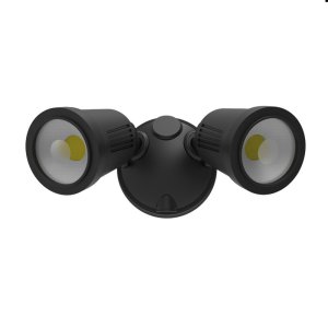 TWIN SECURITY LIGHT IV  2X12W IP54 CCT STARGEM BLACK