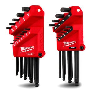 MILWAUKEE 22PC SAE/METRIC L-STYLE WITH BALL END HEX KEY SET