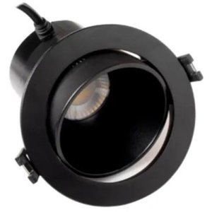 DOWNLIGHT LED 8W IP44 TRI DIM TILT BLACK