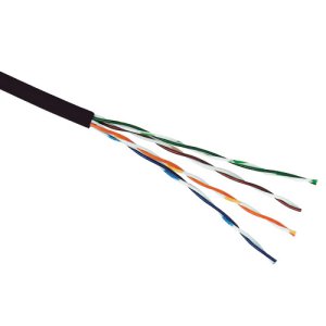 CABLE CAT6 4 PAIR UTP EXTERNAL :BLACK 250M DRUM BLACK