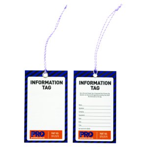 TAG SAFETY CAUTION (100PK) 125MMX75MM PRO CHOICE