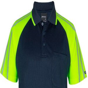 POLO RELFECTIVE STREET SPIDER NAVY/LIME XL JBS