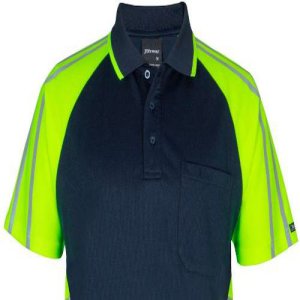 POLO RELFECTIVE STREET SPIDER NAVY/LIME 5XL JBS