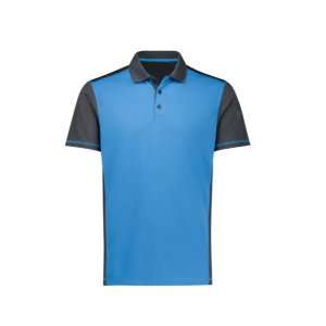 POLO MENS DART SHORT SLEEVE GREY/CYAN L BIZ COLLECTION