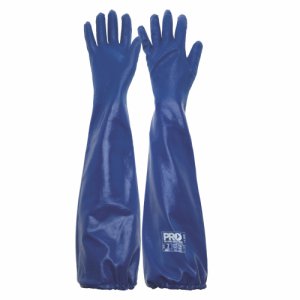 GLOVE CHEMICAL 60CM EXTENDED LENGTH BLUE 10 PRO CHOICE