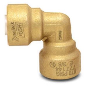 FITTINGS ZOOMLOCK PUSH 3/8 90 DEGREE ELBOW
