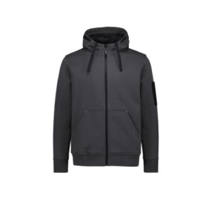 HOODIE UNISEX UNISEX ZIP FRONT CHAR/BLK 2XL SYZMIK