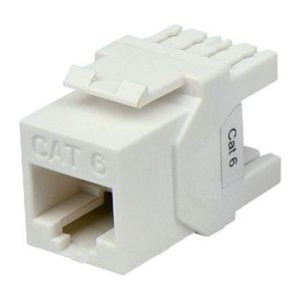 JACK KEYSTONE CAT6 SLIMLINE T568A/B WHITE FP-C6-007V2