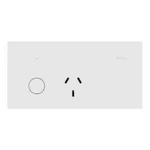 SOCKET SW SGL CONNECTED MATTE WHT SOLIS