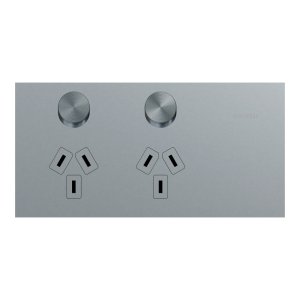 SOCKET SW HORZ TWIN 10A PLATINUM SOLIS T