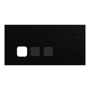 GRID & COVER HORZ 3G COMM PLATE EBONY ALUM SOLIS T