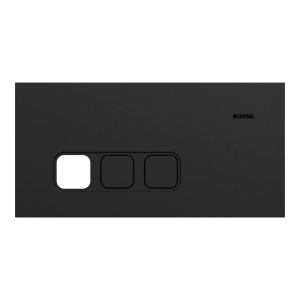 GRID & COVER HORZ 3G COMM PLATE MATTE BLK SOLIS