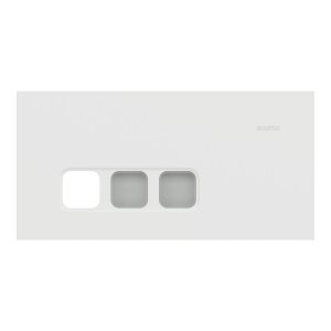 GRID & COVER HORZ 3G COMM PLATE MATTE WHT SOLIS
