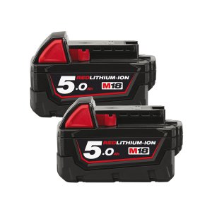BATTERY M18 5AH BATTERY TWIN PACK REDLITHUM-ION MILWAUKEE