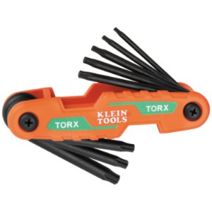 HEX KEY SET 8 KEY COMAPCT FOLDING - TORX T9 TO T40 KLEIN