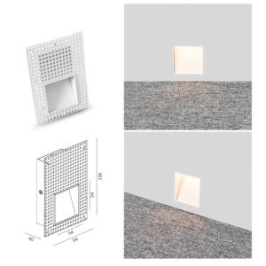 STEP LIGHT 3W TRIMLESS IP21 3K WH LED DRIVER NOT INCLUDED