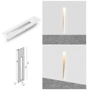 STEP LIGHT 3W TRIMLESS IP21 3K WH LED DRIVER NOT INCLUDED