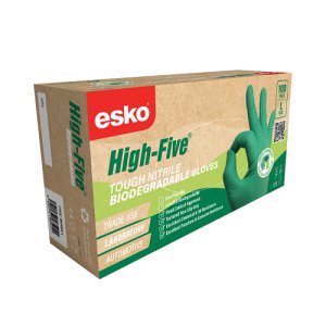 GLOVE BIODEGRADABLE NITRILE (BOX 100) GRN HIGH-FIVE