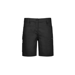 SHORT WOMENS ESSENTIAL STRETCH CARGO BLK 10 SYZMIK