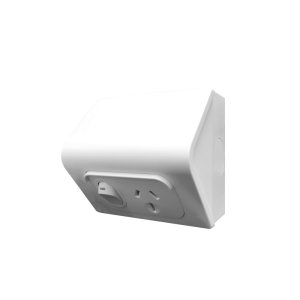 POWERPOINT HOR 1G 15A DEEP WHT VYNCO METRO OUTDOOR