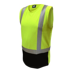 SINGLET D/N MICROVENT FLYE/BK M CAUTION