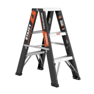 LADDER DOUBLE SIDED FIBREGLASS 3 STEP STAFFY 150KG RATED