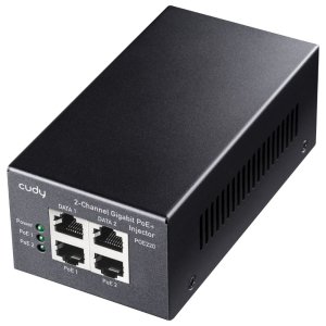 POE INJECTOR 2-CHANNEL 30W GIGABIT POE+/POE POE220