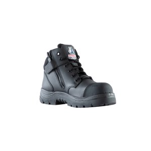 BOOT SAFETY PARKES ZIP SCUFF COMP EH BLACK 9.5 STEEL BLUE