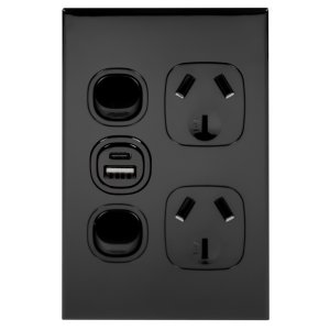 POWERPOINT VERT 2G W USB AC BLK VYNCO HOME